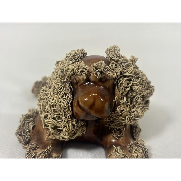 Vintage MCM Mid Century Brown Spaghetti Dog Figurine Cocker Spaniel Porcelain - Picture 2 of 10